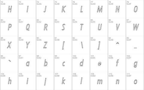 PeterBeckerCondOutline-Light Italic