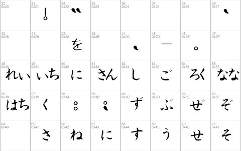 Hiragana Regular