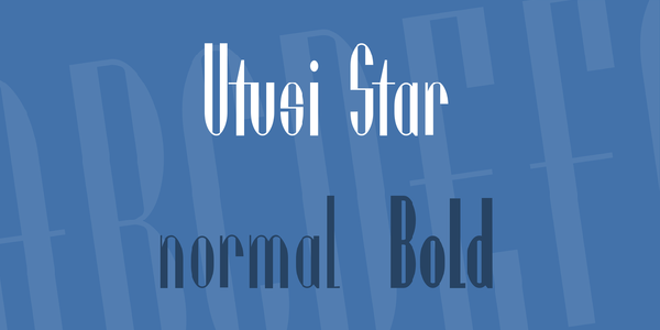 Utusi Star font