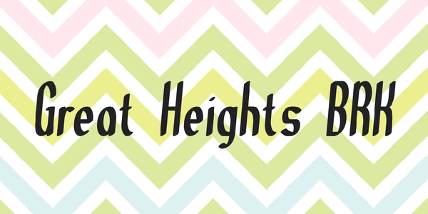 Great Heights BRK font