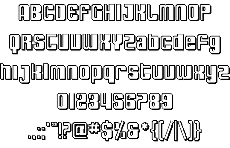 SF DecoTechno Condensed font