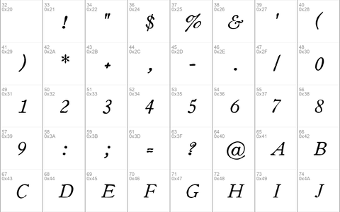 Oldstyle Italic HPLHS