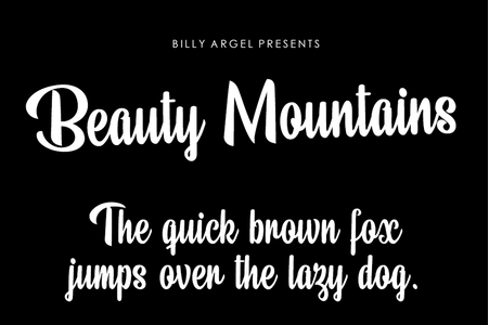 Beauty Mountains Personal Use font