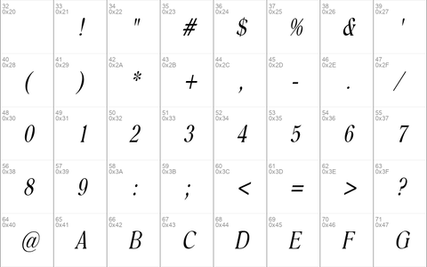 Roomy-Condensed Italic