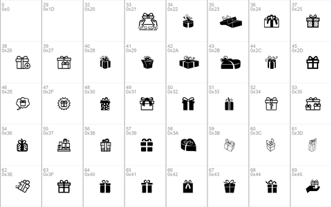 Gifts Icons Regular