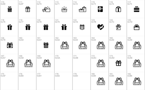 Gifts Icons Regular