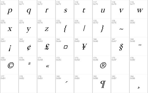 Caslon Italic