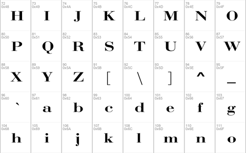 Bodoni Wide Regular