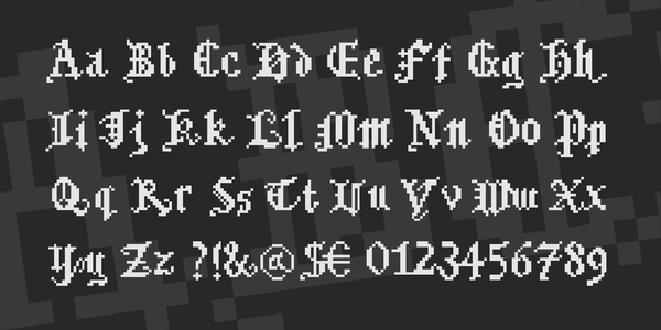 Bitmgothic font