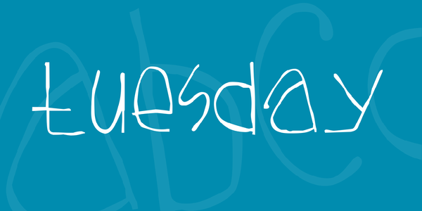 Tuesday font