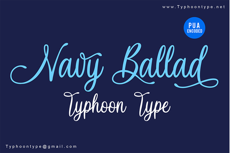 Navy Ballad - Personal Use font