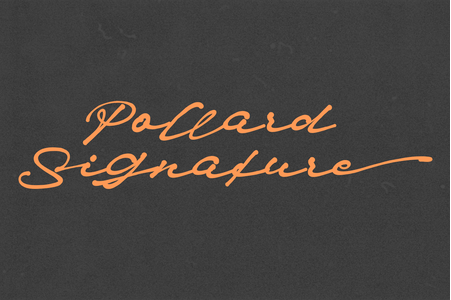 Pollard_Signature font