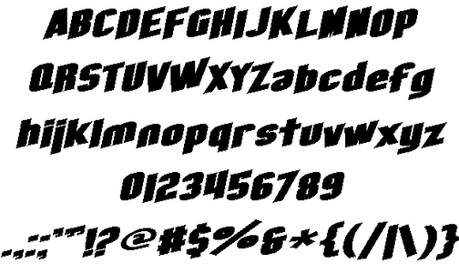 SF Obliquities Extended font