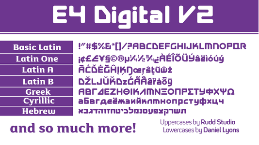 E4 Digital Extended font