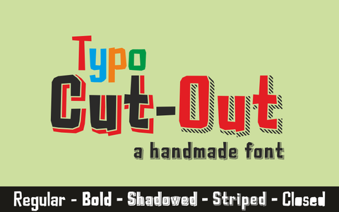 Typo Cut-Out Closed Demo font