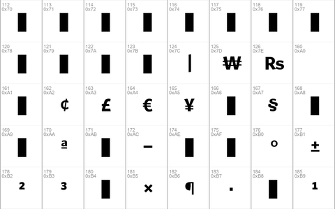 Whitney Numeric - Bold