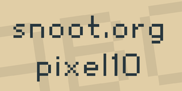 snoot.org pixel10 font