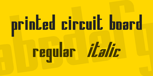 Printed Circuit Board font