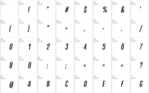 Naratif Condensed Bold Italic