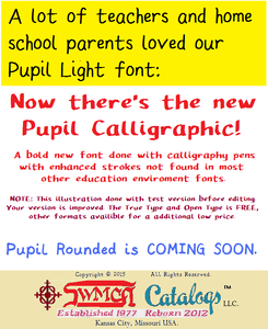 Pupil Caligraphic font