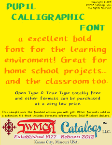 Pupil Caligraphic font