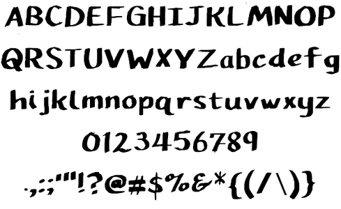 Pupil Caligraphic font