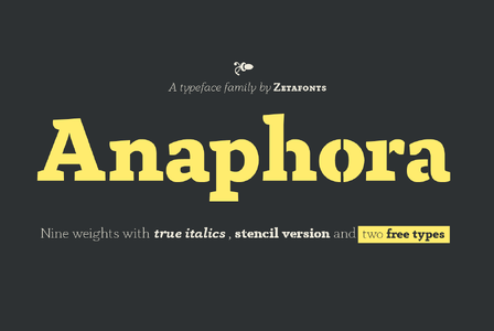 Anaphora Stencil Fat font