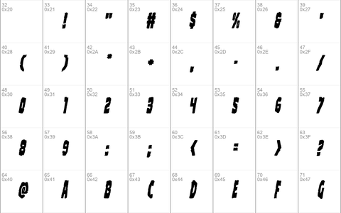 Clubber Lang Condensed Italic