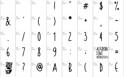 Asteroide font