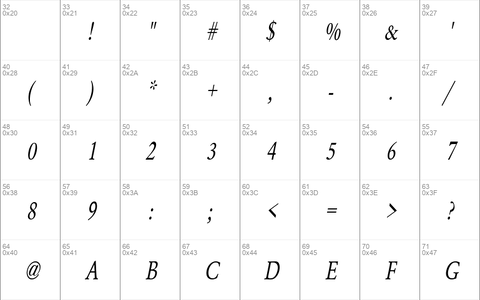Yearlind-Normal Condensed Italic