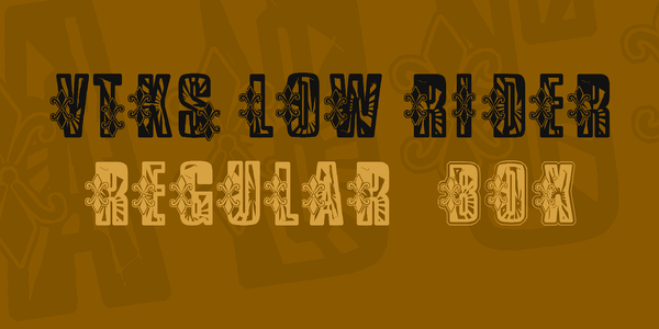 VTKS Low Rider font