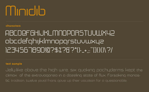 Minidib font