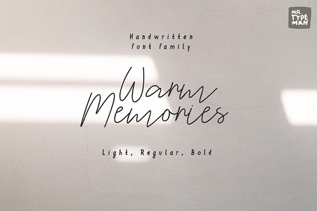 Warm Memories Regular font