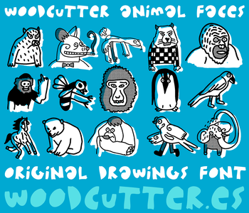 Woodcutter Animal Faces font