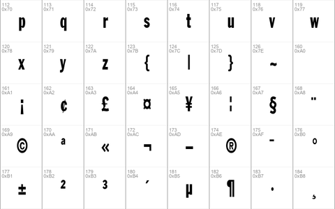 LibraryGothicHeavyCondensed Regular