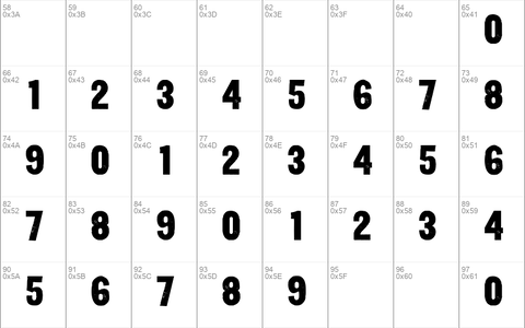 Yardbird Numerals Regular