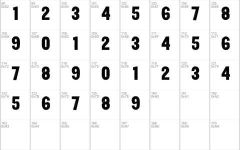 Yardbird Numerals Regular