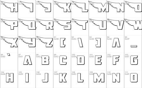 American Kestrel Straight 3D font