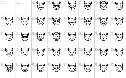 Devil Emoji font