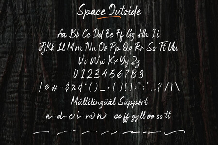 Space Outside font