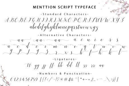 Menttion Script font