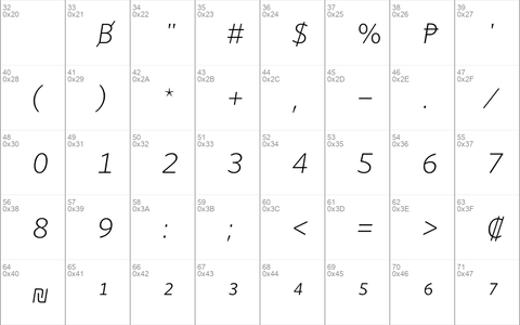 WhitneyNumeric LightItalic