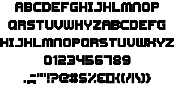 Cyberspace Raceway Back font