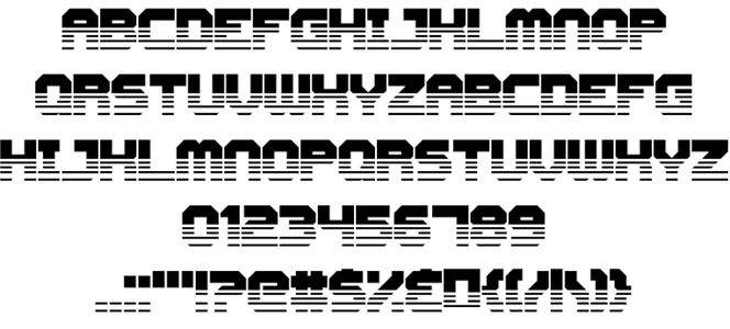 Cyberspace Raceway Back font