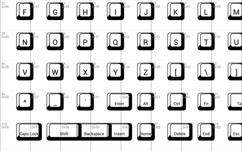 212 Keyboard font