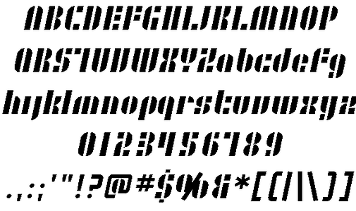 SF RetroSplice Outline font