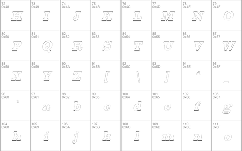 ChestnutOutlineCondensed Oblique