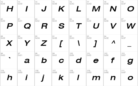 Helvetica63-ExtendedMedium MediumItalic