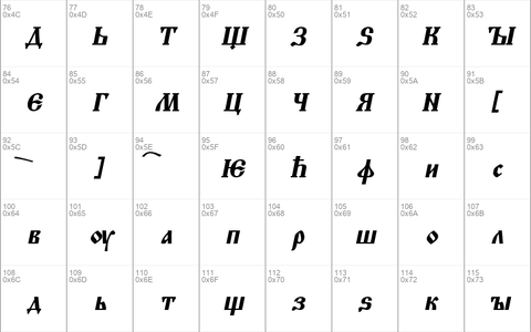 Altrussisch BoldItalic