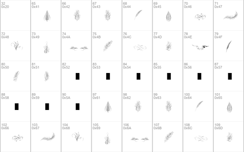 Penmanship Feathers Regular
